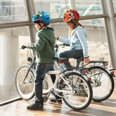 11. Kask rowerowy dziecięcy Wozinsky motyw smok lekki 50-54 cm - niebieski