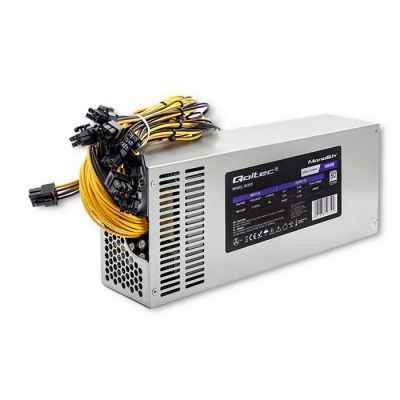 10. QOLTEC ZASILACZ PCI-E 1850W | 80 PLUS PLATINUM | GAMING MINER