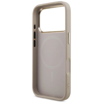 7. Etui Guess 4G Triangle Logo MagSafe na iPhone 18 Pro / 17 Pro - różowo-złote