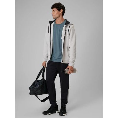 3. Bluza treningowa regular ze strukturalnej dzianiny męska 4F 4FWAW26TFSWM0891-11S