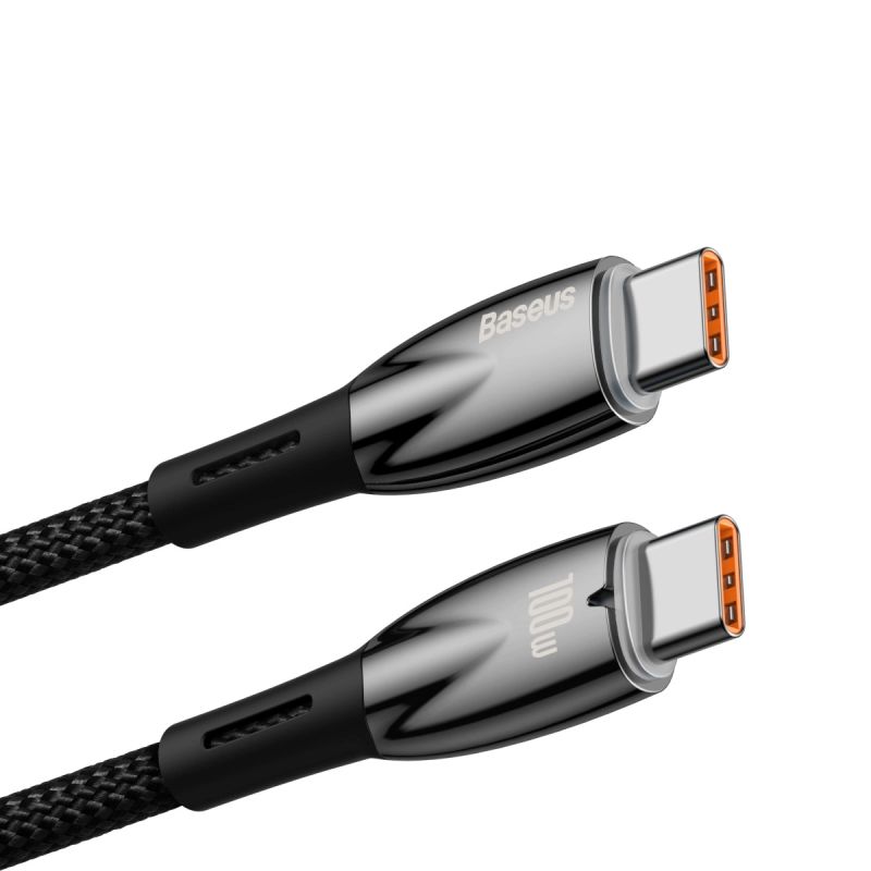 2. Kabel Baseus CADH000701 USB-C - USB-C PD 100W 5A 480Mb/s 1m - czarny