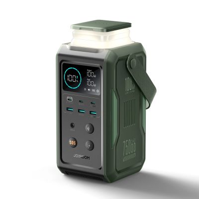 6. Powerbank Joyroom JR-PBF10 75000mAh 100W 3x USB-C 3x USB-A ze składaną latarką i rączką - zielony