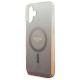 6. Etui Guess IML Glitter Gradient MagSafe na iPhone 16 - brązowe