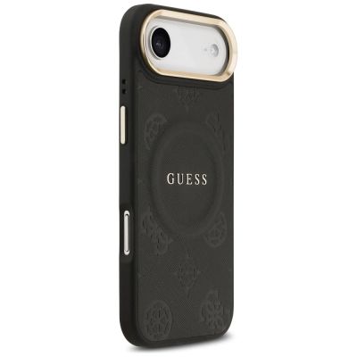 4. Etui Guess Peony Hot Stamp MagSafe na iPhone Air - czarne