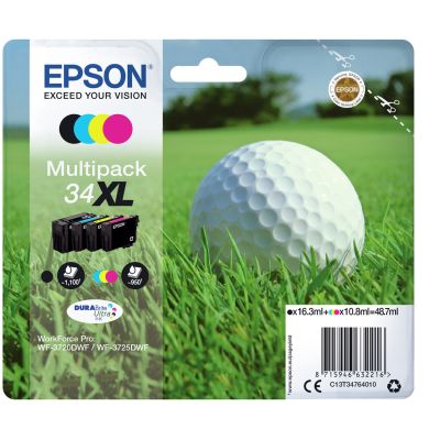 2. Epson Golf ball Multipack 4-colours 34XL DURABrite Ultra Ink