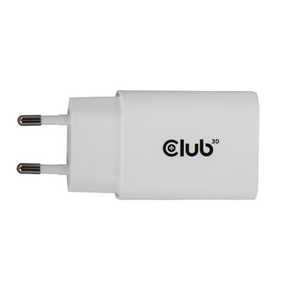 9. CLUB3D CAC-3020 ładowarka do urządzeń przenośnych Smartfon, Uniwersalne Biały Prąd przemienny Szybkie ładowanie Wewnętrzna