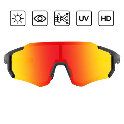 7. Okulary rowerowe Rockbros 10182 polaryzujące - czerwone