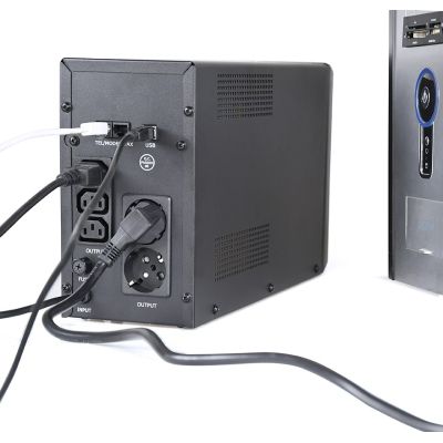 4. ENERGENIE ZASILACZ AWARYJNY UPS AVR 2000VA LCD, 3X C13, 2X SCHUKO, USB, RJ45