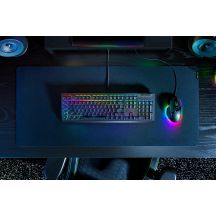 Razer BlackWidow V4 X. Tastatur Formfaktor: Volle Größe (100%), Geräteschnittstelle: USB, Tastatur-Switch: Mechanischer Switch. Typ der Hintergrundbeleuchtung: RGB-LED. Empfohlene Nutzung: Gaming. Produktfarbe: Schwarz