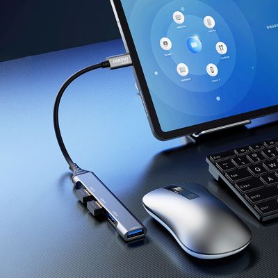 6. Dudao HUB 4w1 USB-C - 4x USB-A (3 x USB2.0 / USB3.0) 6,3cm czarny (A16T)