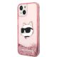 2. Etui Karl Lagerfeld Glitter Choupette Head na iPhone 14 Plus - różowe
