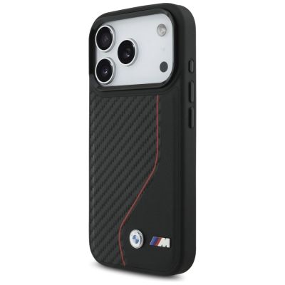 2. Etui BMW M Carbon Line & Logo MagSafe na iPhone 17 Pro - czerwone