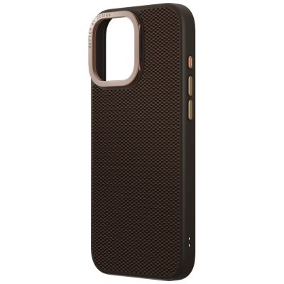 4. Etui UNIQ Keva Max Magclick Charging Camera Stand na iPhone 16 Pro - brązowe