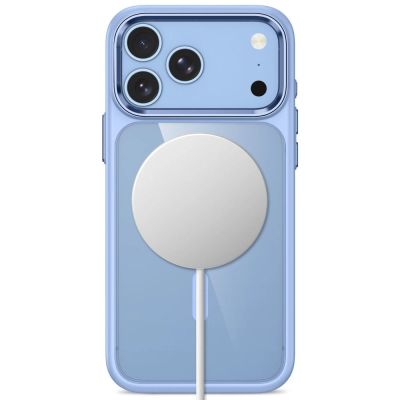 4. Etui Tech-Protect Magmat Magsafe CC na iPhone 17 Pro / 18 Pro - przezroczysto-jasnoniebieskie