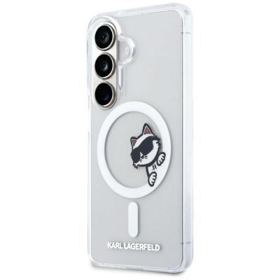 2. Etui Karl Lagerfeld IML Peekaboo Choupette MagSafe na Samsung Galaxy S26 - przezroczyste