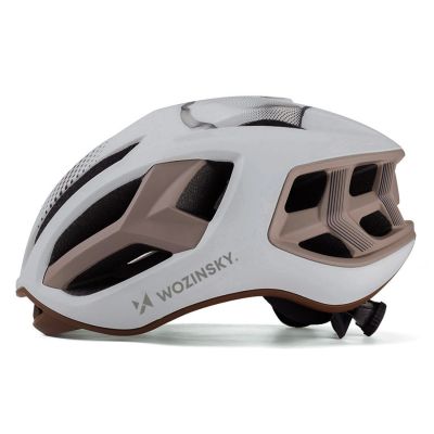 4. Kask rowerowy szosowy Wozinsky ultracienki 57-62 cm - taupe