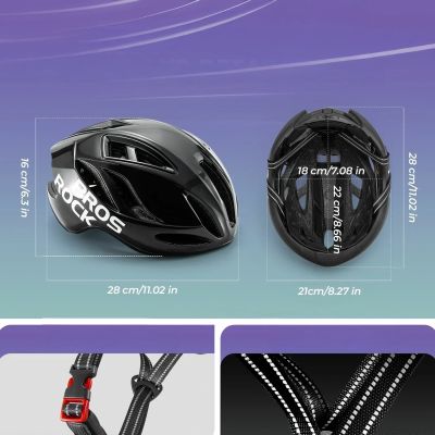 2. Kask rowerowy Rockbros TS-42 lekki 58-62 cm - czarny