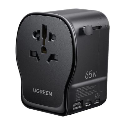 Adapter Ugreen S550 65W podróżny uniwersalny - czarny