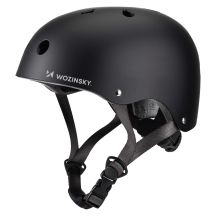 Kask rowerowy BMX/hulajnoga Wozinsky lekki 48-52 cm - czarny