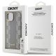 8. Etui DKNY Leather Checkered Mono Pattern MagSafe na iPhone 15 Plus - beżowe