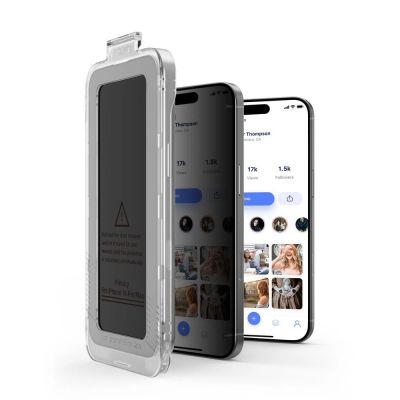 3. Szkło prywatyzujące Tech-Protect Quick Set Spy+ 2-pack na iPhone 13 / 13 Pro / 14 / 16e / 17e