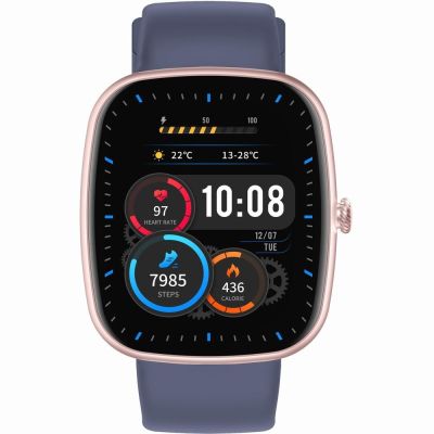 2. Smartwatch Damski GRAVITY GT18-3 Różowy Pasek Silikonowy + Granatowy Pasek