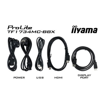 10. iiyama ProLite TF1734MC-B8X monitor komputerowy 43,2 cm (17") 1280 x 1024 px Ekran dotykowy