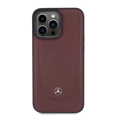 3. Etui Mercedes Leather Urban Bengale do iPhone 15 Pro - czerwone