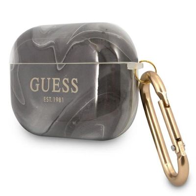 3. Etui Guess Marble Collection na AirPods Pro - szare