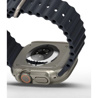 8. Etui Ringke Slim 2-pack na Apple Watch Ultra 1 / 2 (49 mm) - przezroczysty i tytanowy