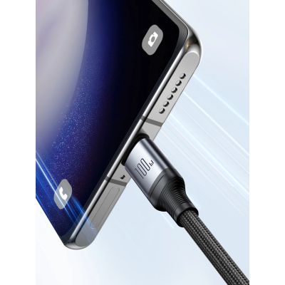 9. Kabel Joyroom Speedy Series S-A21 2w1 USB-C - USB-C / USB-C 100W 1.5m - czarny