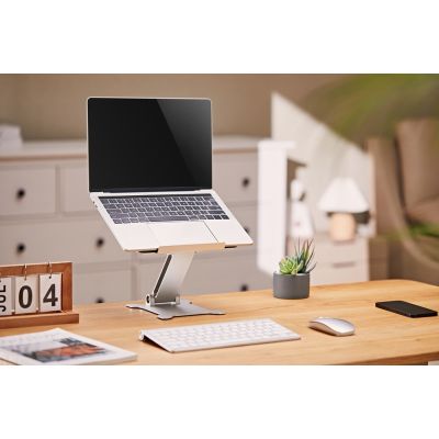 16. GEMBIRD SKŁADANA PODSTAWKA POD NOTEBOOKA 15,6" SREBRNA