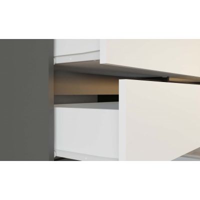 12. M6 MALWA KOMODA 120CM 6 SZUFLAD ANT/BIEL KOMPLET