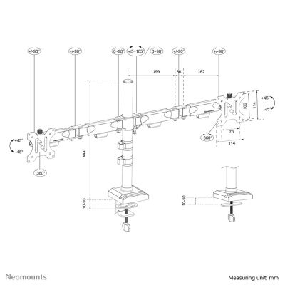 20. Uchwyt do monitora na biurko / Dual DS60-600BL2 NEOMOUNTS