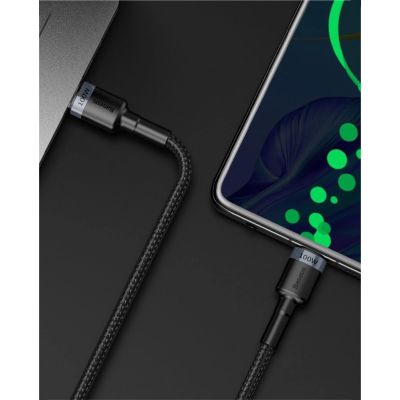 21. Kabel Baseus CATKLF-AL91 USB-C - USB-C PD QC 100W 5A 480Mb/s 2m - czarno-czerwony