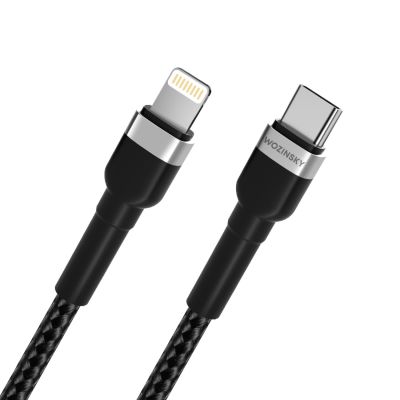 4. Kabel Wozinsky WNBCL1 Lightning / USB-C PD 30W 1 m - czarny