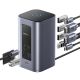 4. Stacja dokująca Baseus NU1 Air Spacemate hub 12w1 USB-C - 2xHDMI 4K@60Hz 2xUSB-C 10Gb/s 2xUSB-A 5Gb/s 2xUSB-A (480Mb/s) RJ45 SD/microSD 3.0 USB-C (PD) - szara