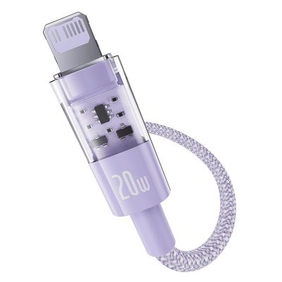 2. Kabel Baseus Gem USB C-IP 20W 1m (fioletowy)