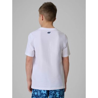 2. T-shirt bawełniany chłopięcy 4F 4FJRSS26TTSHM3901-10S