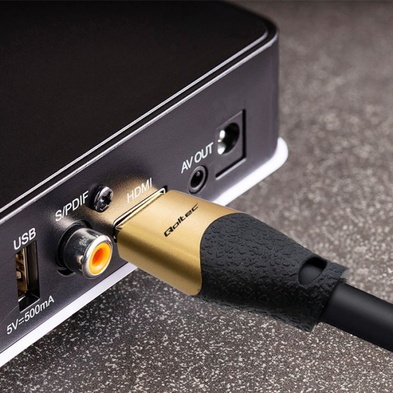5. QOLTEC KABEL HDMI V2.1 ULTRA HIGH SPEED 8K | 60HZ | 28AWG | GOLD | 2M