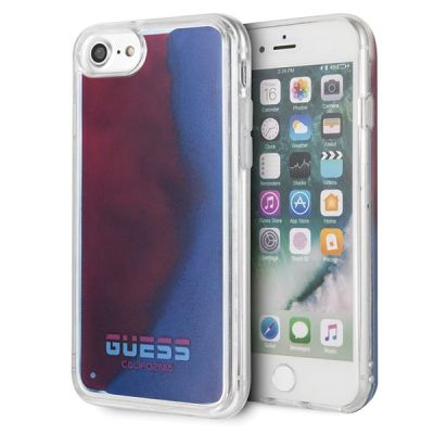 Etui Guess California Glow in the dark na iPhone 7 / 8 / SE 2020 - czerwone
