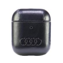 Etui Audi Leather Big Logo na AirPods 1 / 2 - czarne