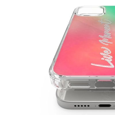 2. Ringke Fusion Design pancerne etui pokrowiec z żelową ramką iPhone 12 Pro Max różowo-zielony (GNAP0028)