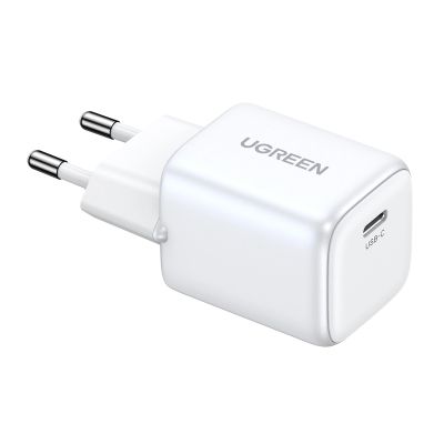 4. Szybka ładowarka sieciowa GaN USB C 30W PD Ugreen Nexode Mini - biała