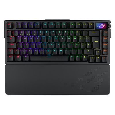 9. ASUS ROG Azoth Extreme klawiatura Gaming USB + RF Wireless + Bluetooth QWERTZ Czarny