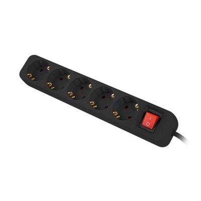 3. LANBERG LISTWA PRZEDŁUŻACZ 1.5M 5X 230V SCHUKO Z WYŁĄCZNIKIEM KABEL WYKONANY Z PEŁNEJ MIEDZI CZARNA