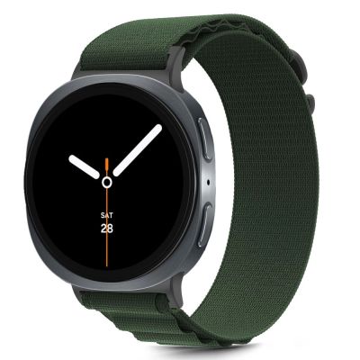 3. Pasek Tech-Protect Nylon Stripe na Samsung Galaxy Watch 40 / 44 / 46 mm - zielony