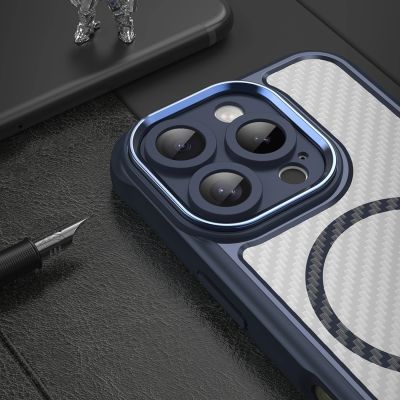 6. Etui silikonowe Leading Series MagSafe do iPhone 16 Pro Max - niebieskie