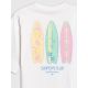 7. T-shirt loose z nadrukiem dziewczęcy 4F 4FJRSS26TTSHF3980-11S
