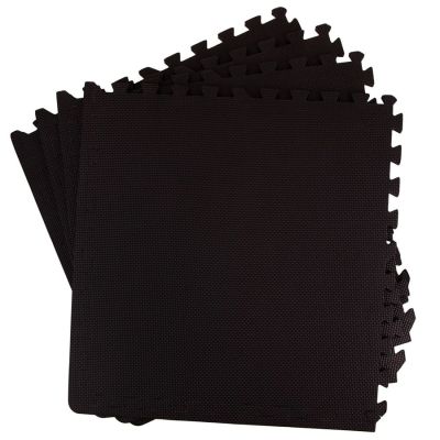 2. Mata do ćwiczen puzzle EB FIT 60x60x1,0cm 4 szt czarna